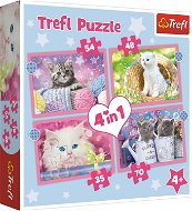 Trefl Puzzle Happy Cats 4in1 (35,48,54,70 pieces) - Jigsaw