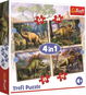 Puzzle Trefl Puzzle Zajímaví dinosauři 4v1 (35,48,54,70 dílků) - Puzzle