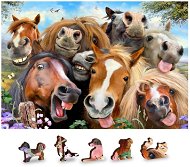 Wooden city Wooden puzzle Horses everywhere 2in1, 75 pieces eco - Jigsaw