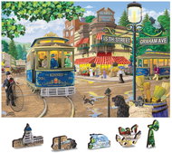 Wooden City Wooden puzzle Victorian Street 2-in-1, 1000 pieces Eco - Jigsaw Puzzle
