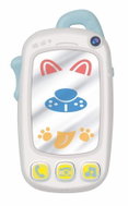Blue Telephone 15,5cm battery operated with light, sound + animation 9m+ in a box - Baby Toy