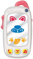 Pink Telephone 15,5cm battery operated with light, sound + animation 9m+ in a box - Baby Toy