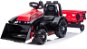Electric Tractor Farmer with scoop and drag, red - Children's Electric Tractor