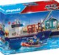 Playmobil 70769 Large Container Ship with Customs Boat - Building Set