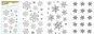 Matrica karácsonyi hópelyhek 80x120 mm, ezüst - Karácsonyi díszítés