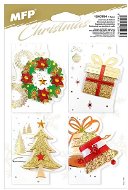 Menovky na darčeky vianočné 3D 6,5 × 8 cm (4 ks) - Menovka