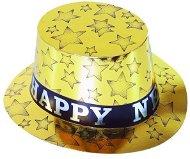 Klobúk – cylinder zlatý happy new year – silvester - Doplnok ku kostýmu