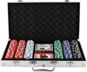 Teddies Poker Set 300 Stück + Karten + Würfel im Aluminiumkoffer - Gesellschaftsspiel