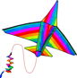 Drache - Regenbogenfarbenes Flugzeug - Flugdrachen