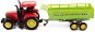 Teddies - Traktor s vlečkou na zotrvačník v škatuli - Traktor