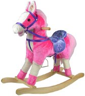Teddies Rocking horse pink plush 50kg capacity - Rocker