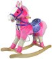 Teddies Kôň hojdací ružový plyš nosnosť 50 kg - Hojdacia hračka