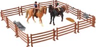 Teddys Set 2 Pferde + Jockey mit Bauernhof Zubehör - Figuren