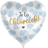 Balón fóliový – je to chlapeček – srdce – 43 cm - Balóny