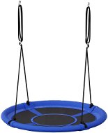 Teddies Houpací kruh modrý 100 cm látkový výplet - Houpačka