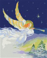 Maľovanie podľa čísel – Vianočný anjel so zlatými krídlami - Maľovanie podľa čísel