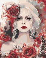 Maľovanie podľa čísel – Žena s červenými ružami - Maľovanie podľa čísel