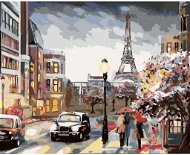 Malování podle čísel - Paříž a lidé na ulici - Painting by Numbers