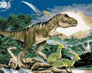 Malování podle čísel - Tyrannosaurus král dinosaurů (Howard Robinson) - Painting by Numbers
