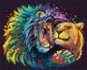 Malen nach Zahlen - Löwe und Löwin in Farben - Malen nach Zahlen