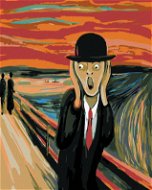 Malování podle čísel - Výkřik a klobouk - inspirace E. Munch - Painting by Numbers