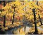Malování podle čísel - Podzimní les a řeka - Painting by Numbers