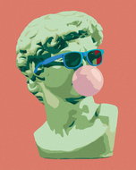 Painting by numbers - Antique statue with bubble, 40x50 cm, stretched canvas on frame - Painting by Numbers