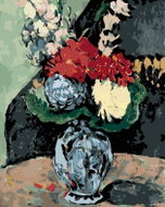 Painting by Numbers - Dahlie in a Delft Vase (P. Cézanne), 40x50 cm, without frame and without canva - Painting by Numbers
