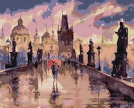 Painting by Numbers - Charles Bridge in the Rain, 40x50 cm, without frame and without turning off th - Painting by Numbers