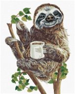 Painting by Numbers - Sloth and Coffee (Holly Simental), 40x50 cm, unframed and unframed - Painting by Numbers