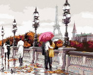 Painting by Numbers - Bridge in Paris (Richard Macneil), 80x100 cm, stretched canvas on frame - Painting by Numbers
