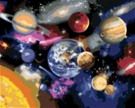 Malen nach Zahlen - Planeten des Sonnensystems (Howard Robinson), 80x100 cm, Leinwand auf Kei - Malen nach Zahlen