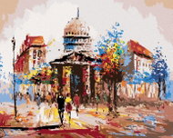 Painting by Numbers - View of the edge of the block in Paris, 40x50 cm, stretched canvas on frame - Painting by Numbers