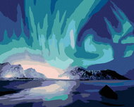 Painting by numbers - Aurora Borealis over the sea, 80x100 cm, without frame and without switching o - Painting by Numbers