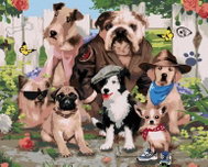 Painting by Numbers - Dogs in Decent Clothes (Howard Robinson), 80x100 cm, stretched canvas on frame - Painting by Numbers