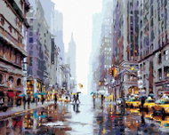 Painting by Numbers - Busy Street in New York II (Richard Macneil), 80x100 cm, stretched canvas on f - Painting by Numbers