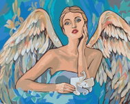 Painting by Numbers - Christmas Angel, 40x50 cm, without frame and without canvas switching off - Painting by Numbers