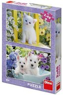 Kitten and Westies 2x48 puzzle - Jigsaw