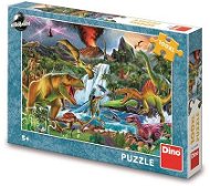 Fighting Dinosaurs 100 XL Puzzle - Jigsaw