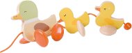 Teddies Duck with ducklings pulling wood - Push and Pull Toy