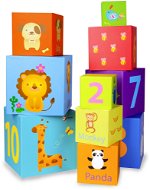 Teddies Kubus pyramid puzzle square cardboard 10pcs - Motor Skill Toy