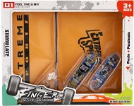 Teddies Skateboard prstový skrutkovací 2 ks s rampou s doplnkami - Fingerboard