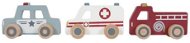 Rescue set of wooden toy cars 3 pcs - Toy Car Set