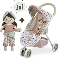 DeCuevas 90248 Sports stroller for dolls three-wheeled and plush doll SWEET 2022 - 55 cm - Doll Stroller