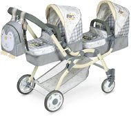 DeCuevas 80347 Folding stroller for twin dolls 3 in 1 with backpack PIPO 2022 - 81 cm - Doll Stroller