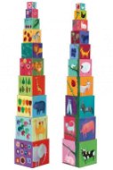 Obrázkové kocky Djeco Krabičková veža Príroda a zvieratká - Obrázkové kostky