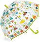Djeco Schöner Design Regenschirm - Frosch Verkehrsmittel - Kinder-Regenschirm