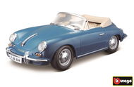 Bburago Porsche 356B Cabriolet 1961 modrá 1:18 - Kovový model