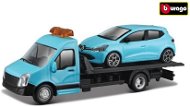 Bburago 1:43 Tow truck + Renault Clio blue - Metal Model