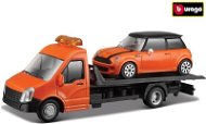 Bburago 1:43 Tow Truck + Mini Copper S orange - Metal Model